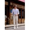 imageJMIERR Mens Casual Baggy Cargo Pants Stretch Sweatpants Loose Fit Drawstring Hiking Workout Joggers with Multi PocketsParchment