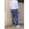 imageJMIERR Mens Casual Baggy Cargo Pants Stretch Sweatpants Loose Fit Drawstring Hiking Workout Joggers with Multi PocketsWild Wind