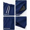 imageJMIERR 2026 Mens Baggy Sweat Shorts Under Knee Shorts Casual Raw Hem Drawstring Waist Y2K Shorts Loose Fit Gym ShortsBlue