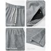 imageJMIERR 2026 Mens Baggy Sweat Shorts Under Knee Shorts Casual Raw Hem Drawstring Waist Y2K Shorts Loose Fit Gym ShortsGrey