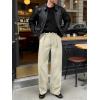 imageJMIERR Mens Baggy Casual Dress Pants Pleated Old Money Wide Leg Pants Loose Relaxed Fit TrousersApricot