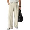 imageJMIERR Mens Baggy Casual Dress Pants Pleated Old Money Wide Leg Pants Loose Relaxed Fit TrousersApricot