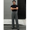 imageJMIERR Mens Baggy Casual Dress Pants Pleated Old Money Wide Leg Pants Loose Relaxed Fit TrousersDark Grey