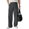 imageJMIERR Mens Baggy Casual Dress Pants Pleated Old Money Wide Leg Pants Loose Relaxed Fit TrousersDark Grey