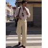 imageJMIERR Mens Baggy Casual Dress Pants Pleated Old Money Wide Leg Pants Loose Relaxed Fit TrousersKhaki