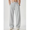 imageJMIERR Mens Baggy Casual Dress Pants Pleated Old Money Wide Leg Pants Loose Relaxed Fit TrousersLight Grey