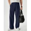 imageJMIERR Mens Baggy Casual Dress Pants Pleated Old Money Wide Leg Pants Loose Relaxed Fit TrousersNavy Blue