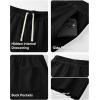 imageJMIERR Mens Baggy Loose Fit Sweatpants Casual Drawstring Pants Y2K Raw Hem Wide Leg Stretchy Pants with PocketsBlack