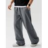 imageJMIERR Mens Baggy Loose Fit Sweatpants Casual Drawstring Pants Y2K Raw Hem Wide Leg Stretchy Pants with PocketsDark Grey