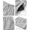 imageJMIERR Mens Baggy Loose Fit Sweatpants Casual Drawstring Pants Y2K Raw Hem Wide Leg Stretchy Pants with PocketsLight Grey