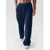 imageJMIERR Mens Baggy Loose Fit Sweatpants Casual Drawstring Pants Y2K Raw Hem Wide Leg Stretchy Pants with PocketsNavy Blue