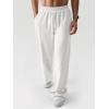 imageJMIERR Mens Baggy Loose Fit Sweatpants Casual Drawstring Pants Y2K Raw Hem Wide Leg Stretchy Pants with PocketsWhite