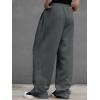 imageJMIERR Mens Baggy Sweatpants Drawstring Stretch Loose Fit Wide Leg Sweat Pants with PocketsDark Grey