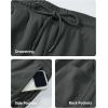 imageJMIERR Mens Baggy Sweatpants Drawstring Stretch Loose Fit Wide Leg Sweat Pants with PocketsDark Grey
