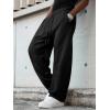 imageJMIERR Mens Baggy Sweatpants Wide Leg Elastic Waist Drawstring Pants Y2K Loose Lounge Joggers with PocketsBlack