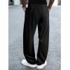 imageJMIERR Mens Baggy Sweatpants Wide Leg Elastic Waist Drawstring Pants Y2K Loose Lounge Joggers with PocketsBlack