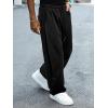 imageJMIERR Mens Baggy Sweatpants Wide Leg Elastic Waist Drawstring Pants Y2K Loose Lounge Joggers with PocketsBlack