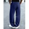 imageJMIERR Mens Baggy Sweatpants Wide Leg Elastic Waist Drawstring Pants Y2K Loose Lounge Joggers with PocketsBlue