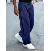 imageJMIERR Mens Baggy Sweatpants Wide Leg Elastic Waist Drawstring Pants Y2K Loose Lounge Joggers with PocketsBlue
