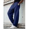 imageJMIERR Mens Baggy Sweatpants Wide Leg Elastic Waist Drawstring Pants Y2K Loose Lounge Joggers with PocketsBlue