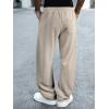 imageJMIERR Mens Baggy Sweatpants Wide Leg Elastic Waist Drawstring Pants Y2K Loose Lounge Joggers with PocketsKhaki
