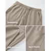 imageJMIERR Mens Baggy Sweatpants Wide Leg Elastic Waist Drawstring Pants Y2K Loose Lounge Joggers with PocketsKhaki