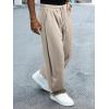 imageJMIERR Mens Baggy Sweatpants Wide Leg Elastic Waist Drawstring Pants Y2K Loose Lounge Joggers with PocketsKhaki