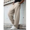 imageJMIERR Mens Baggy Sweatpants Wide Leg Elastic Waist Drawstring Pants Y2K Loose Lounge Joggers with PocketsKhaki