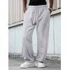 imageJMIERR Mens Baggy Sweatpants Wide Leg Elastic Waist Drawstring Pants Y2K Loose Lounge Joggers with PocketsLight Grey