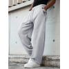 imageJMIERR Mens Baggy Sweatpants Wide Leg Elastic Waist Drawstring Pants Y2K Loose Lounge Joggers with PocketsLight Grey