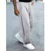 imageJMIERR Mens Baggy Sweatpants Wide Leg Elastic Waist Drawstring Pants Y2K Loose Lounge Joggers with PocketsLight Grey
