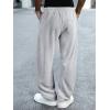 imageJMIERR Mens Baggy Sweatpants Wide Leg Elastic Waist Drawstring Pants Y2K Loose Lounge Joggers with PocketsLight Grey