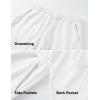 imageJMIERR Mens Baggy Sweatpants Wide Leg Elastic Waist Drawstring Pants Y2K Loose Lounge Joggers with PocketsWhite