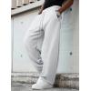 imageJMIERR Mens Baggy Sweatpants Wide Leg Elastic Waist Drawstring Pants Y2K Loose Lounge Joggers with PocketsWhite