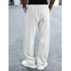 imageJMIERR Mens Baggy Sweatpants Wide Leg Elastic Waist Drawstring Pants Y2K Loose Lounge Joggers with PocketsWhite