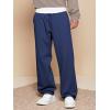 imageJMIERR Mens Casual Baggy Pants Wide Leg Lounge Travel Pants with PocketsBlue