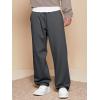 imageJMIERR Mens Casual Baggy Pants Wide Leg Lounge Travel Pants with PocketsDark Grey