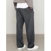 imageJMIERR Mens Casual Baggy Pants Wide Leg Lounge Travel Pants with PocketsDark Grey