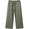 imageJMIERR Mens Casual Baggy Pants Wide Leg Lounge Travel Pants with PocketsGreen Grey