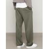 imageJMIERR Mens Casual Baggy Pants Wide Leg Lounge Travel Pants with PocketsGreen Grey