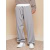 imageJMIERR Mens Casual Baggy Pants Wide Leg Lounge Travel Pants with PocketsLight Grey