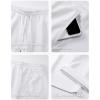 imageJMIERR Mens Casual Baggy Pants Wide Leg Lounge Travel Pants with PocketsWhite