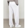 imageJMIERR Mens Casual Baggy Pants Wide Leg Lounge Travel Pants with PocketsWhite