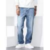 imageJMIERR Mens Classic Relaxed Fit Jeans Straight Stretch Casual Baggy Denim PantsAshleigh Blue