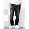 imageJMIERR Mens Classic Relaxed Fit Jeans Straight Stretch Casual Baggy Denim PantsBlack