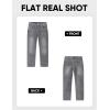 imageJMIERR Mens Classic Relaxed Fit Jeans Straight Stretch Casual Baggy Denim PantsGray