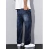 imageJMIERR Mens Classic Relaxed Fit Jeans Straight Stretch Casual Baggy Denim PantsNavy Blue
