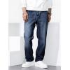 imageJMIERR Mens Classic Relaxed Fit Jeans Straight Stretch Casual Baggy Denim PantsNavy Blue