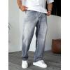 imageJMIERR Mens Classic Relaxed Fit Jeans Straight Stretch Casual Baggy Denim PantsStone Blue