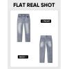 imageJMIERR Mens Classic Relaxed Fit Jeans Straight Stretch Casual Baggy Denim PantsStone Blue